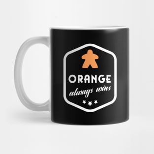 Orange Always Wins Meeple Board Games Meeples and Roleplaying Addict - Tabletop RPG Vault Mug